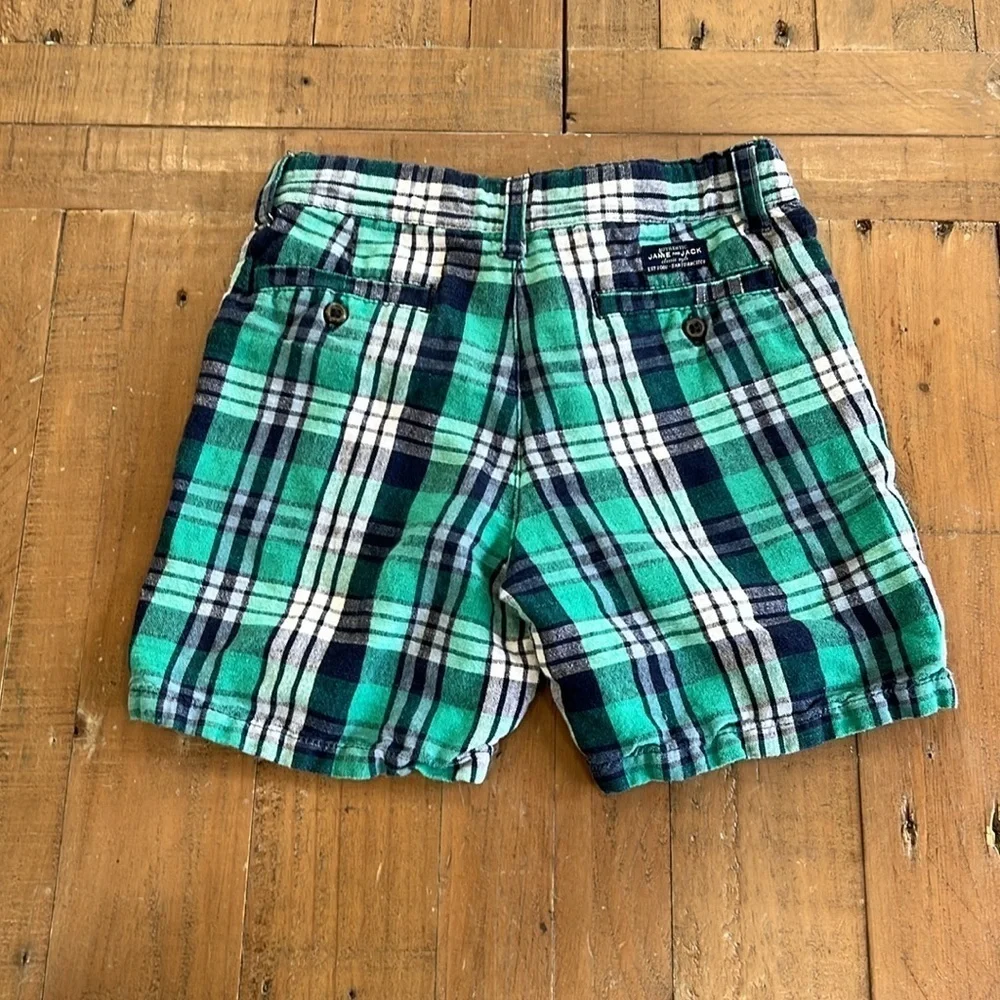 Janie and jack plaid linen shorts